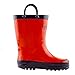 Lone Cone Rain Boots with Easy-On Handles for Toddlers and Kids, Firetruck Red, Little Kid 11