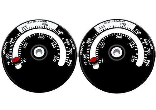 2 Packs Replacement Magnetic Stove Thermometer Wood Burner Top