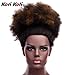Kori Koli Black Afro Puff Drawstring Ponytail Short Curly Synthetic Hair Bun Updo Hair Extensions with Two Clips