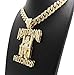 BLINGFACTORY Hip Hop Death Row Record Pendant & 12mm 18