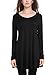 BAISHENGGT Women's Short Sleeve Casual Swing Tunic Tops Basic T Shirt X-Large Black