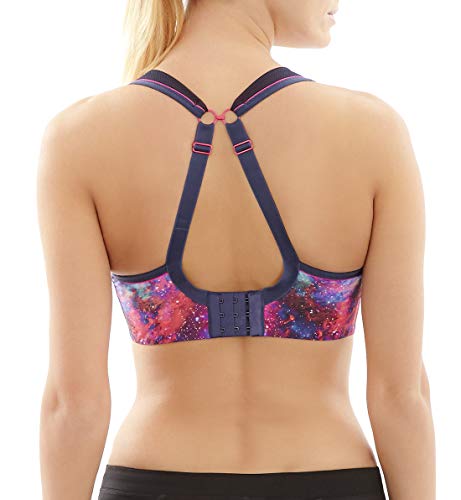 Panache Women's Sports Bra Wired Support Bra, Cosmic Print, 38B