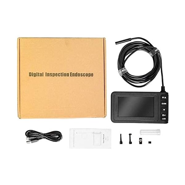 Endoskopkamera Inspektionskamera 8mm Industrielles Endoskop-Boreskop 6 LED-Leuchten mit Dual-Objektiv 4,3-Zoll-HD 1080P…