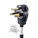ALEKO WAC105015 Heavy Duty Welder Adapter Cord 12 Inch STW 10/3 Adapter 50A Male to 15A Female