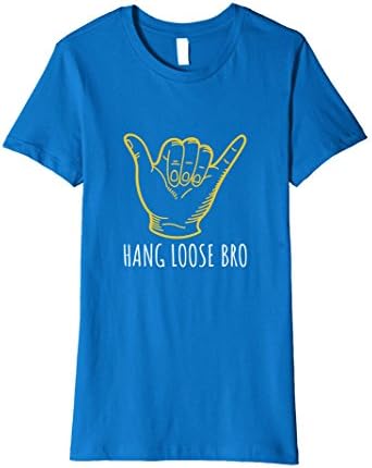 Womens Hang Loose T-Shirt Shaka Sign Shirt Premium XL Royal Blue