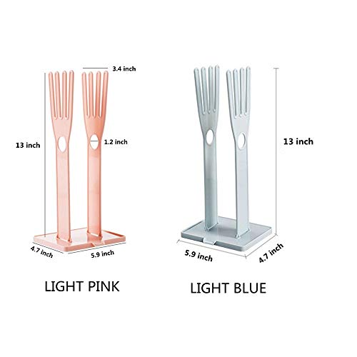 PPX Kitchen Rubber Gloves Racks Drain Towel Storage Holders Kitchen Sink Accessories Supplies Products Gear Items Stuff Kitchen Cleaning 2 Pairs(1 pair blue+1 pair pink) - Thumbnail 4