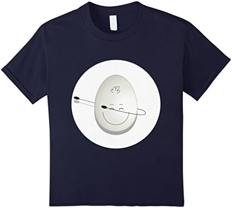 Kids Happy Easter Egg Dabbing T-Shirt Funny Emoji Dab Gift 6 Navy