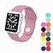 XIYA Soft Silicone Replacement Sport Band for Apple Watch for 2 Lengths, Pink,42mm