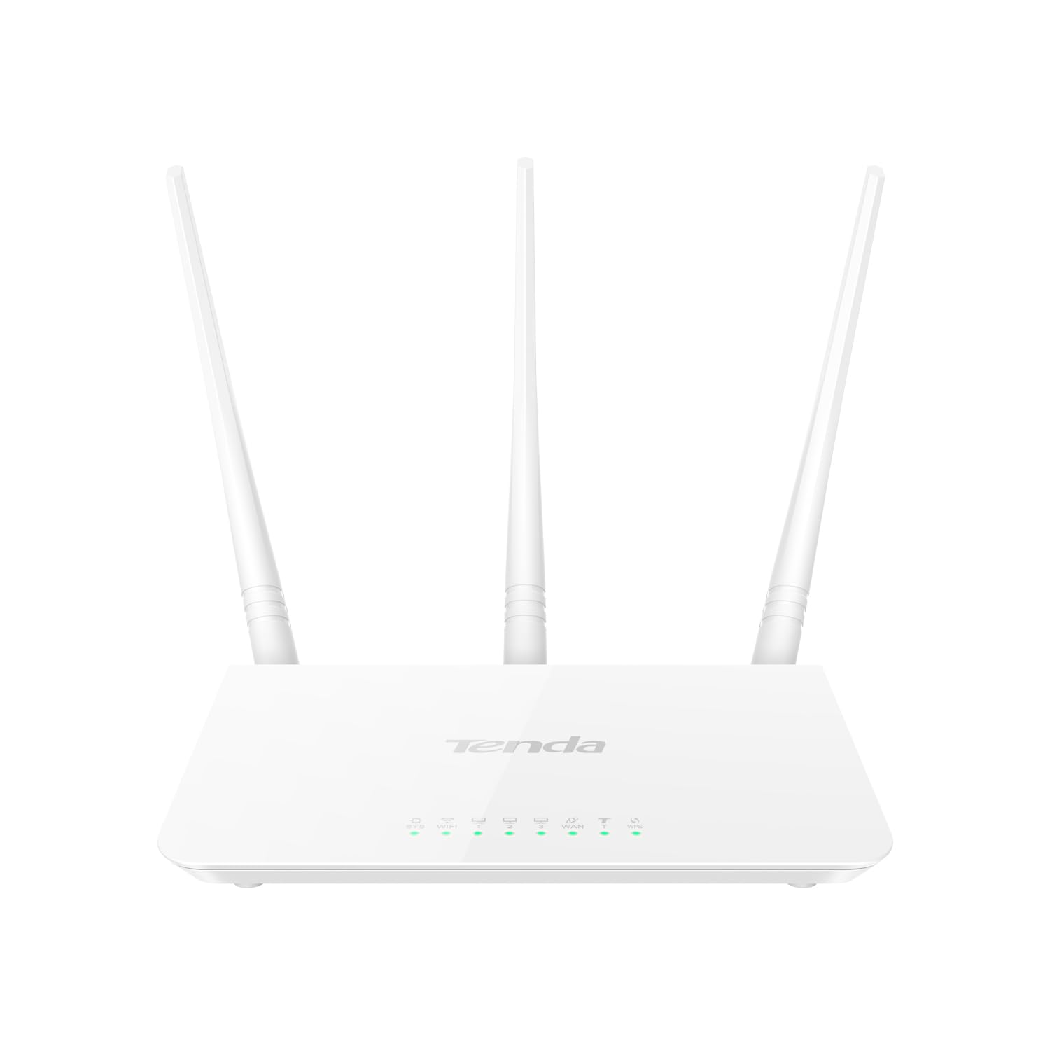 Tenda Wireless Router 300 Mbps, 3 External Antennas for Streaming Music, Uploading Photos, Video Chatting, Hd Video Streaming F3, White