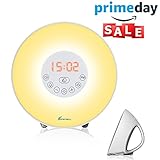 Wake Up Light, Vansky Deluxe Edition Sunrise Alarm Clock Night Light Bedside Lamp with Nature Sounds, FM Radio - Touch Control