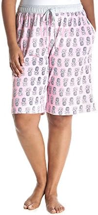 KN Karen Neuburger Plus Size Pineapple Pajama Bermuda Shorts 1X
