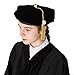 GraduationMall Graduation Doctoral Tam 6-Sided Black Velvet with Gold Bullion Tassel