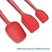 Silicone Spatula 3-piece Set, Ergonomic Handle High Heat-Resistant Spatulas, Non-stick Rubber Spatulas with Stainless Steel Core, Red
