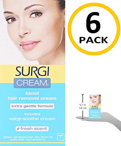 Surgi Cream Hair Remover Face 1 Oz. (Pack Of 6)