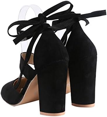Yellow Tree Company Women High Heel Sandals Closed Toe Pumps Square Heel Shoes