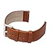 bayite for Fitbit Blaze Bands, Accessory Leather Wristband for Fitbit Blaze Smart Watch Light Brown Large 6.3-8.1 inches