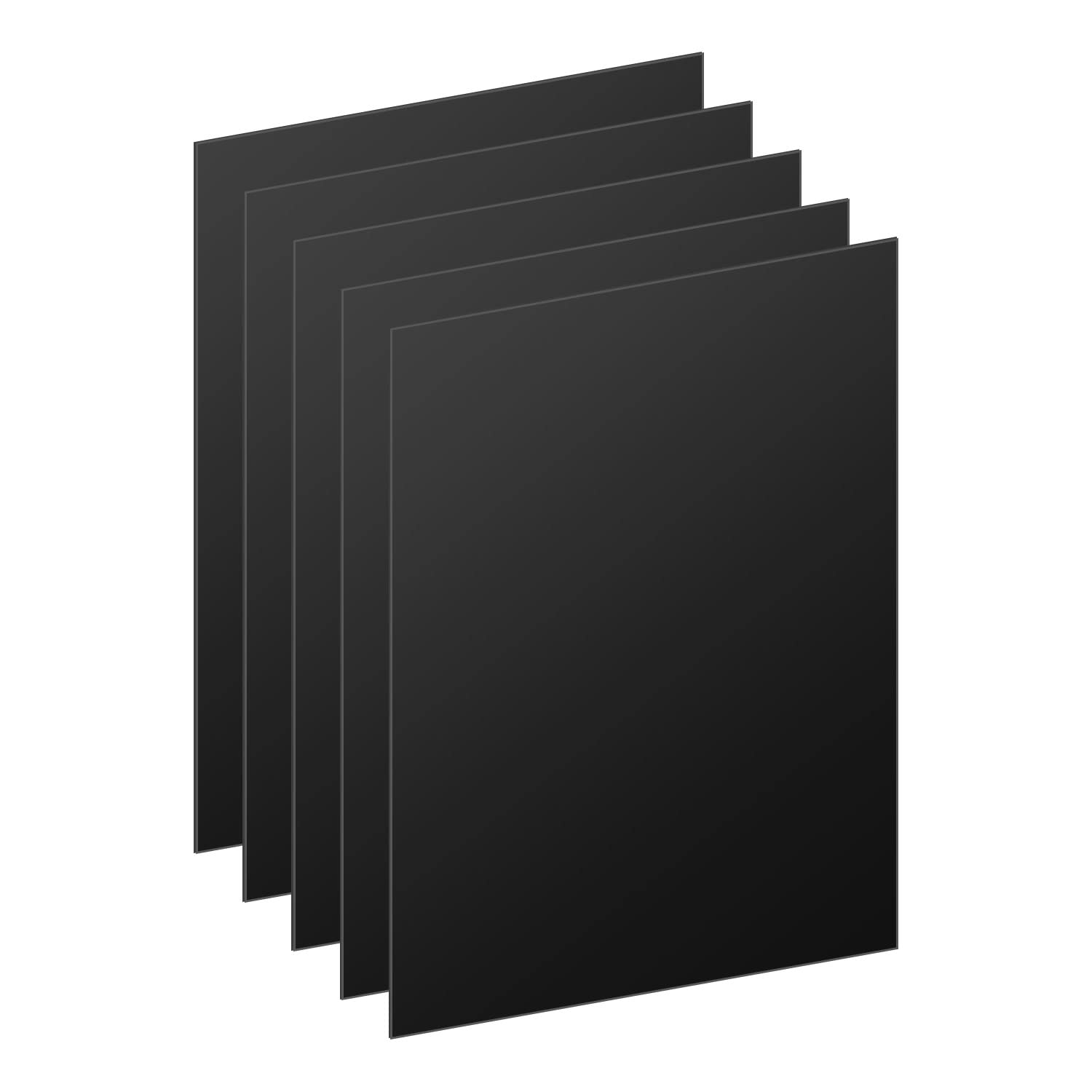 DARENYI 5pcs Black Acrylic Sheet 1.7mm Thick Plastic Sheets Boards Acrylic Plastic Panel Sheets for Picture Frame DIY Projects Painting Display, 15 x 10cm