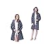LOHOME Lady’s Raincoat, Women's Long Dot Style Waterproof Hooded Raincoat Clothing Rainwear Rain Jacket Quick Dry Beautiful Cute Wind Coat for Women Ladies Girls (Navy)
