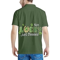 HUGS IDEA Lucky Print Golf Shirt St. Patrick's