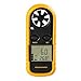 GM816 Digital Handheld Anemometer, Pocket Digital Anemometer with LCD Display for Measuring Wind Speed, Temperature and Wind Chill (Yellow)