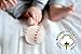 Estella Hand Knit Soft Organic Cotton Baby Rattle Toy, Baseball