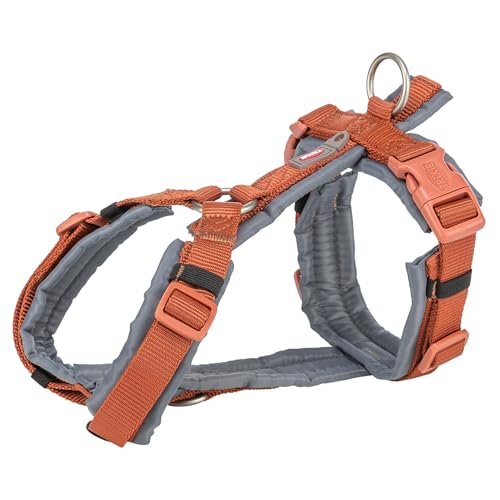 Trixie harness for dog premium trekking rust brown/graphite gray 36-44x1,5 cm