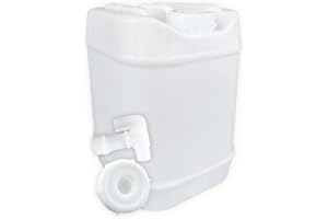 AGUAPREP 5-Gallon Stackable Water Storage Containers, 5 Gallons Tank w/2 Lids + 1 Spigot, Easy Fill, Survial Supply Emergency Water Storage for Camping and Disaster Preparedness, RV, 1 Tank, (5 Gallon)