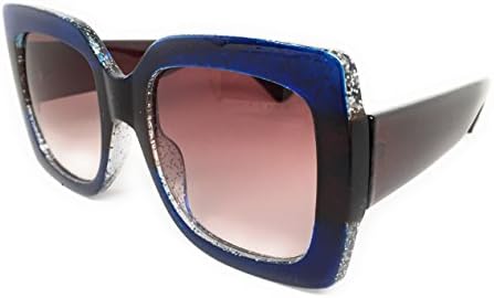Oversize Sparkle Square Frame Sunglasses