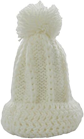 Krueis Hand Knitting Delicate Twist Texture Soft Comfortable Knit Iceland Acrylic Wool Knitted Hat,Lvory