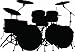 Dabbledown Decals Wall Mural Music Drums Drummer Band Drumstick Percussion Sticker