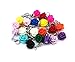 yueton 20pcs Assorted Color Rose Dangle Charms Pendant with Lobster Clasp Jewelry Making Accessory Fit Floating Locket Charms Necklaces