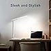 LED Desk Lamp - Dimmable Table Lamp with Eye-Caring Ideal for Reading, Studying, Working, Foldable Office Task Light, 3 Color Modes with 5 Brightness Levels, Touch Control, Memory Function, White