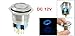 Uxcell a13040500ux0158 uxcell DC 12V Blue LED 25mm Stainless Steel Locking Push Button Switch DPDT