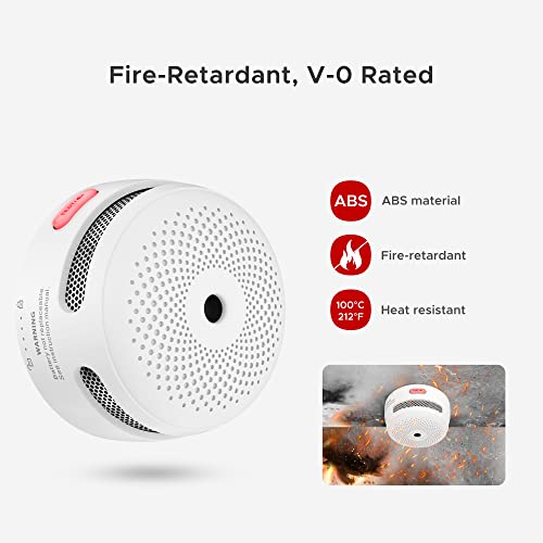 XSense Mini Smoke Detector, 10Year Battery Photoelectric Smoke Fire