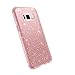 Speck Products Presidio Clear+ Glitter Cell Phone Case for Samsung Galaxy S8 - Rose Pink With Gold Glitter