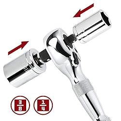 Powerbuilt Stubby Ratchet, Dual Head Ratchet, 1/4