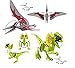 MyElegantMoments Dinosaur Toys, Dinosaur Building Block Figures Toys 2 Large 4 Mini, Dinosaur Building Blocks for Toddler Movable Feet Hands Jaws, T Rex Triceratops Velociraptor