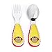 Skip Hop Toddler Utensil Set Fork and Spoon Set, Dishwasher Safe, Monkey