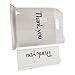 Thank You Merchandise Bags 12x15 White, Die Cut Handles, Glossy, 2.36 Mil Extra Thick LDPE | Strong, Durable, and Tear Resistant Bags | Recyclable, Water-Proof Poly Bag