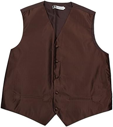 Mens Solid Vest , Brown , X-Large - 47 inch chest