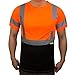 BFS8511 Class 3 High Visible Short Sleeve Black Bottom Safety T-Shirts with 2 Inch Replective Tape (Orange, XL)