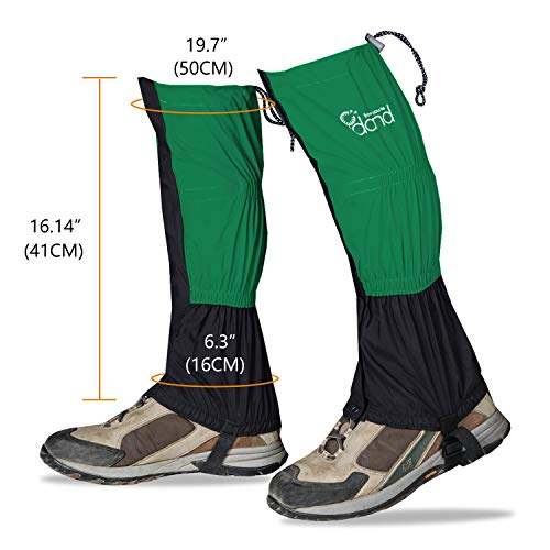 IDAND Waterproof Gaiters for Hiking Snow Gaiters Snow Leg Gaiters Snow Boot Gaiters Anti-Tear Oxford Fabric Outdoor Waterproof Snow Shoes for Outdoor Hiking Walking Hunting Climbing Mountain (L)