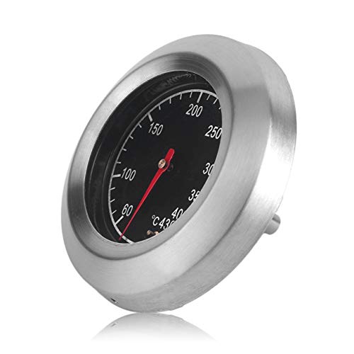 Dalkeyie Round Stainless Steel Oven Food Cooking Baking Double Metal Thermometer Household Temperature Gauge 60-430 Degrees Celsius(Silver)