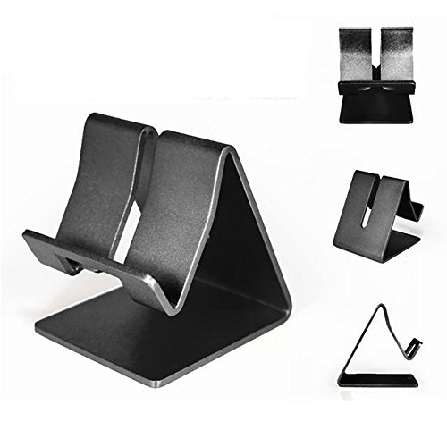 Besde Universal Cell Phone Desk Stand Holder for Cell Smart Phone Tablet ipad iPhone (Black)