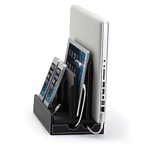 Great Useful Stuff Multi-Device Charging Stations (Black Leatherette Core)