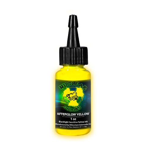 USA Nuclear UV Tattoo Ink Afterglow Yellow Ultra Violet 1oz