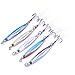 Aorace 10pcs 5.5cm/10g Casting Spoon Lures Fishing Spinners Salmon & Trout Minnow Baits with Feather