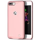 iPhone 7 Plus Battery Case, Smiphee Ultra Slim Portable Charging Case for iPhone 7 Plus(5.5 inch) with 3600mAh Capacity/External Juice Pack Charger Case-(Rose Gold)