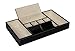 TIMELYBUYS Black Leatherette Valet Tray Desk Dresser Drawer Organizer Coin Case Catch-all for Keys, Phone, Jewelry, Watches, and Accessories Father's Day Gift
