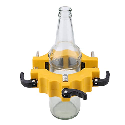 Double Blade Bottle Cutter, DIY Glass Cutter Beer Wine Bottles Cutter Bottle Cutting Tool with Steel Holder For Art Craft Making for 2mm to 8mm Thick Glass Bottles